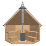 Sauna skandynawska, Nasze kabiny mogą pomieścić do 15 osób, w zależności od wybranej wielkości sauny. Wielkość sauny wynosi od 4,5 do 16,5 m2 .