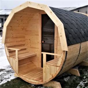 SAUNA BECZKA Z TARASEM 4,0 M x 2,20M